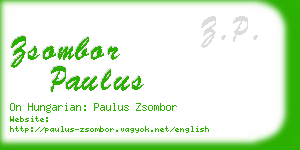 zsombor paulus business card